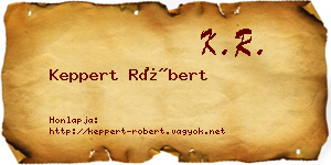 Keppert Róbert névjegykártya